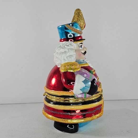 2004 Christopher Radko Jolly Nutcracker Hinged Keepsake Box - Picture 4 of 9
